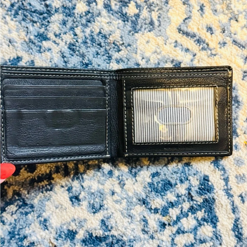 Timberland Men's Genuine Leather Billfold Wallet Black